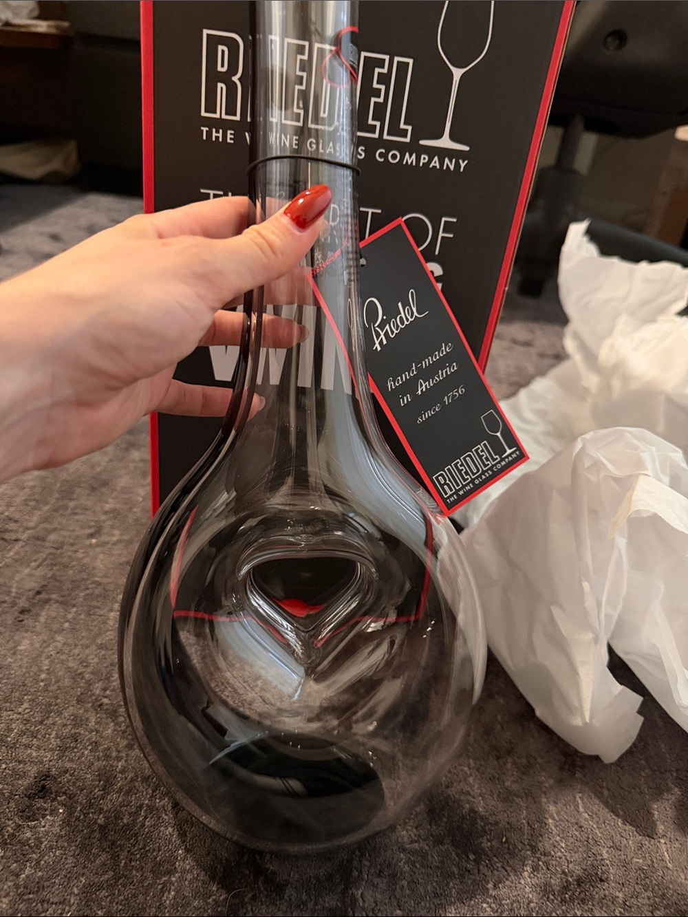 Riedel New with Tags Black Tie Bliss Wine Decanter